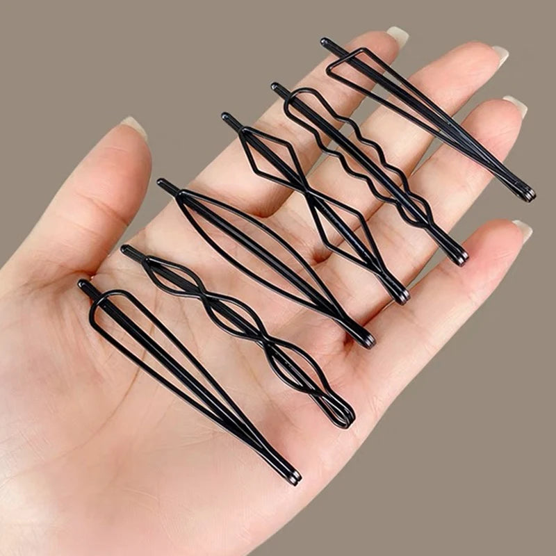 Clips de cabello preto para ondulado