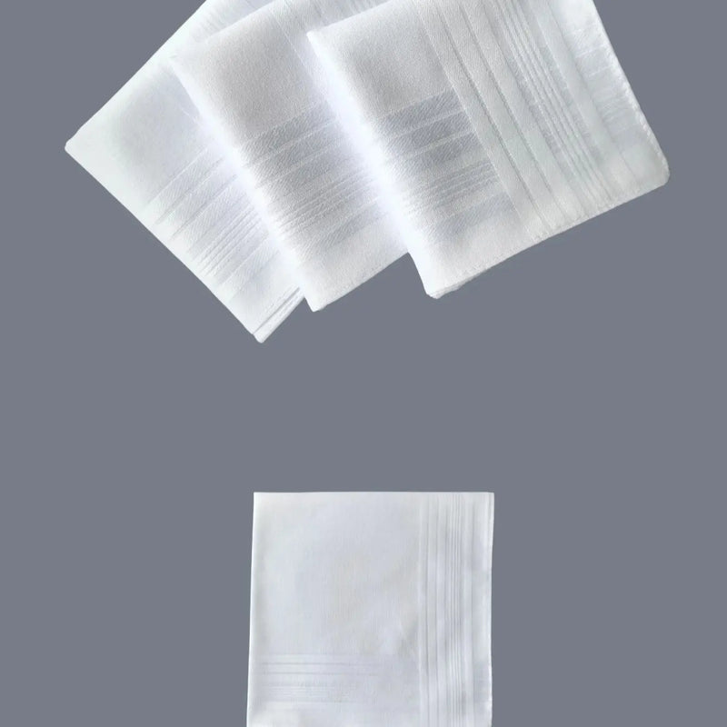 Pure white cotton handkerchief 