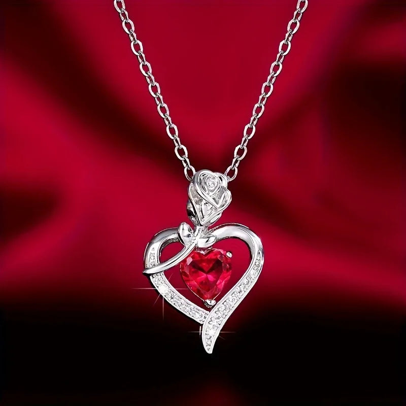 Red heart necklace 