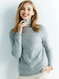 High neck wool sweater for winter 