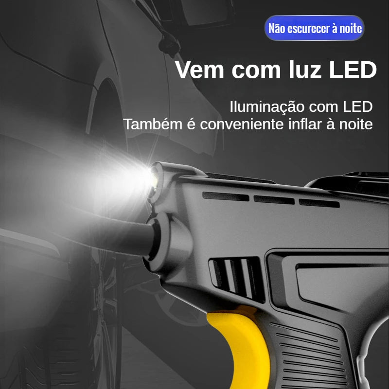 Compressor de ar do carro 120w recarregável sem fio/com fio bomba inflável