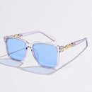 Óculos quadrados para mulheres, lente gradiente, Anti-UV400