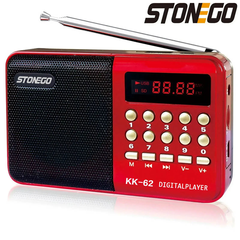 STONEGO-Mini Rádio Digital Portátil Recarregável