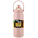 Garrafa térmica portátil de aço inoxidável 304, garrafa térmica de vácuo para esportes frios e quentes com canudo