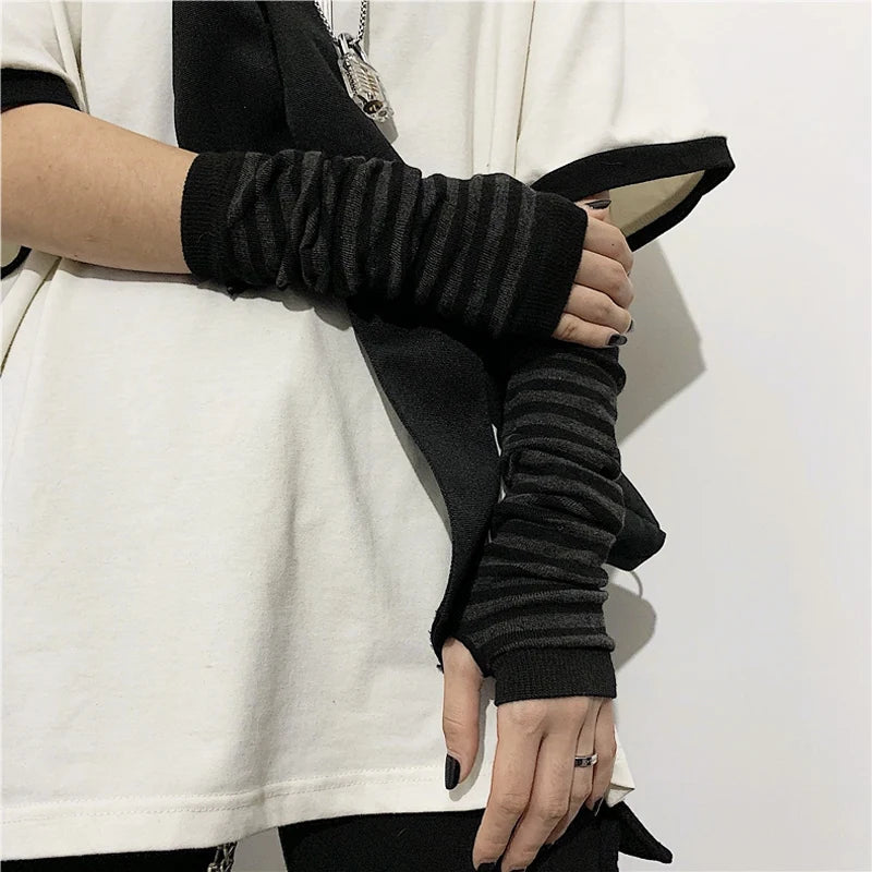 Punk Fingerless Gloves 