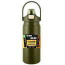 Garrafa térmica portátil de aço inoxidável 304, garrafa térmica de vácuo para esportes frios e quentes com canudo