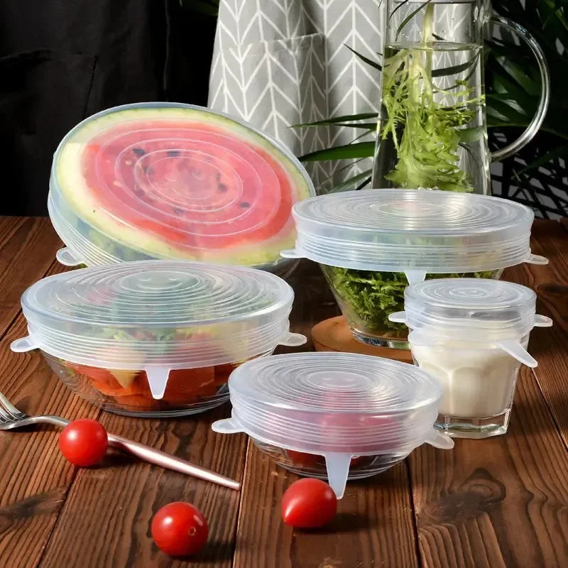 Silicone Adjustable Stretch Lid Food Grade Utensil Storage Cover 