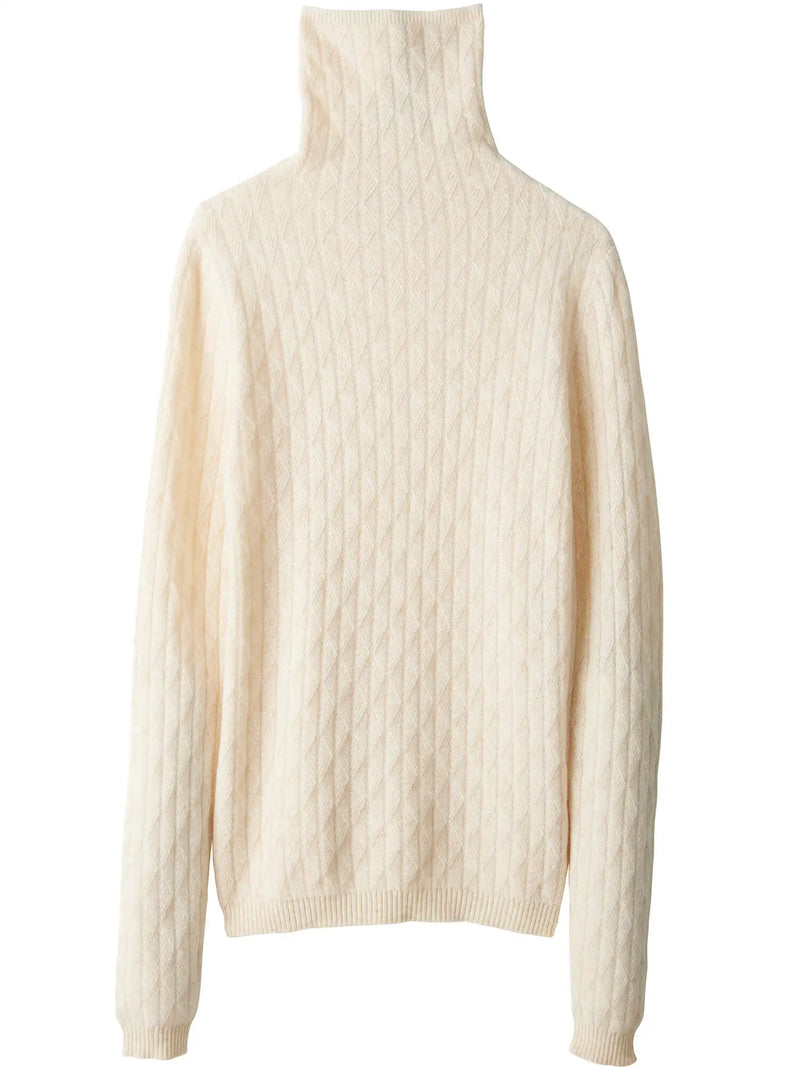 High neck wool sweater for winter 