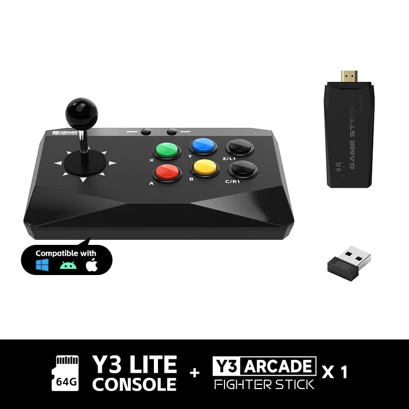 4K HDMI Video Game Console with Arcade Joystick - DATA FROG©