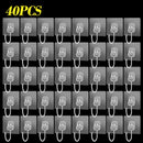 Kit de Ganchos em Aço Inoxidável com Suporte Adesivo Ultra Colante