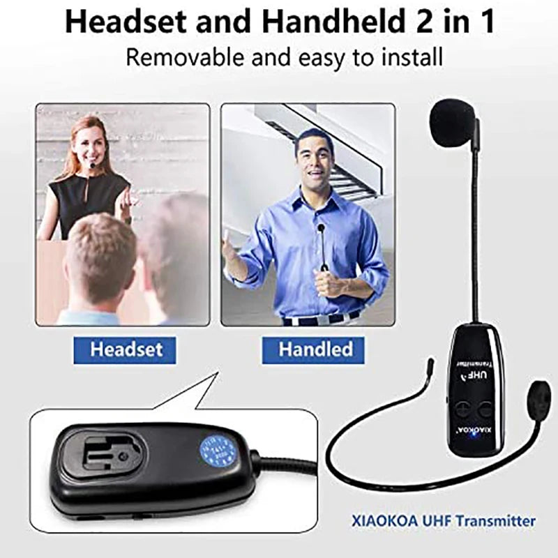 UHF Wireless Headset Microphone 