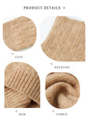 High neck wool sweater for winter 