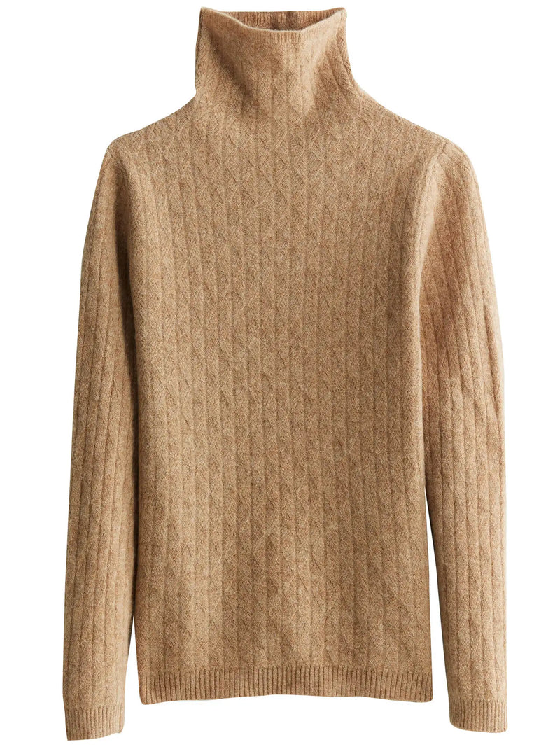 High neck wool sweater for winter 