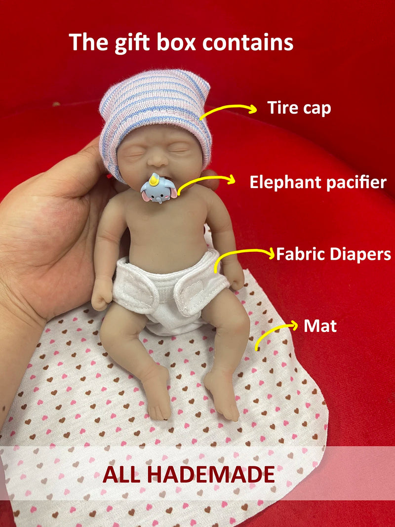 Full Body Silicone Micro Preemie Baby Doll Joseph Mini Reb Doll 