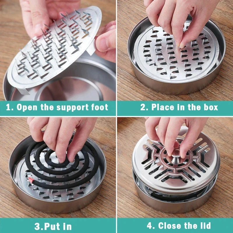 Mosquito Coil Holder with Lid