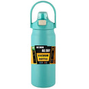 Garrafa térmica portátil de aço inoxidável 304, garrafa térmica de vácuo para esportes frios e quentes com canudo
