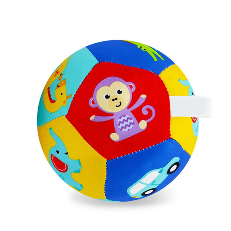 Inflatable baby toy with rattle and ball 