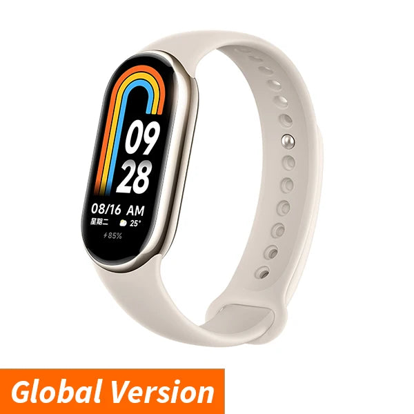 Xiaomi-Versão Global Mi Smart Band 8 Pulseira, Tela AMOLED