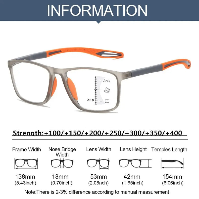 Multifocal reading glasses 