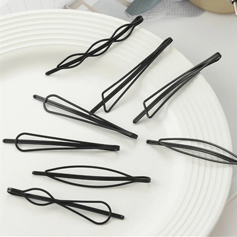 Clips de cabello preto para ondulado