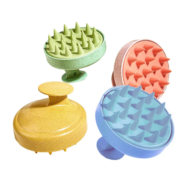 Pente de Silicone Massageador Para Couro Cabeludo