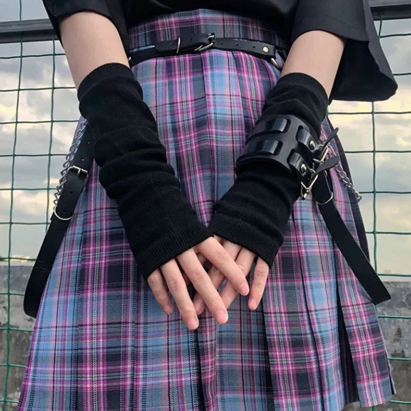 Punk Fingerless Gloves 