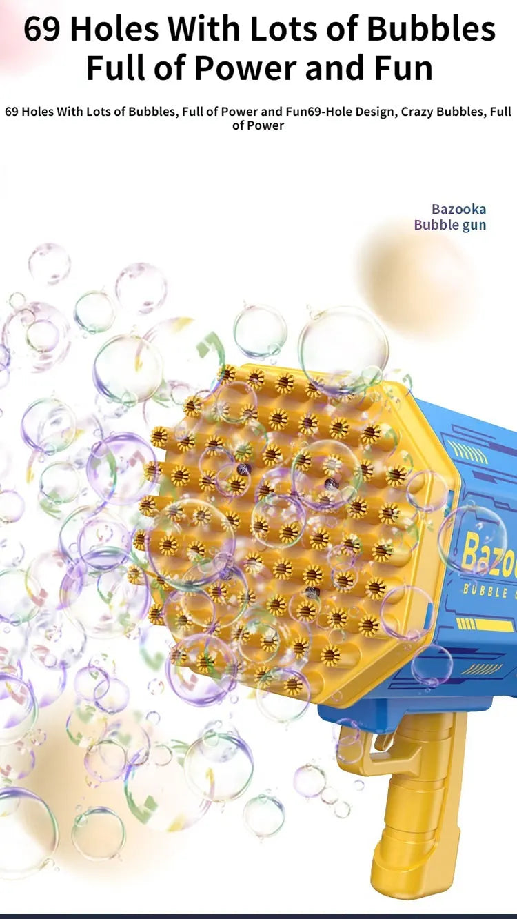 Electric Magic Soap Bubble Bazooka