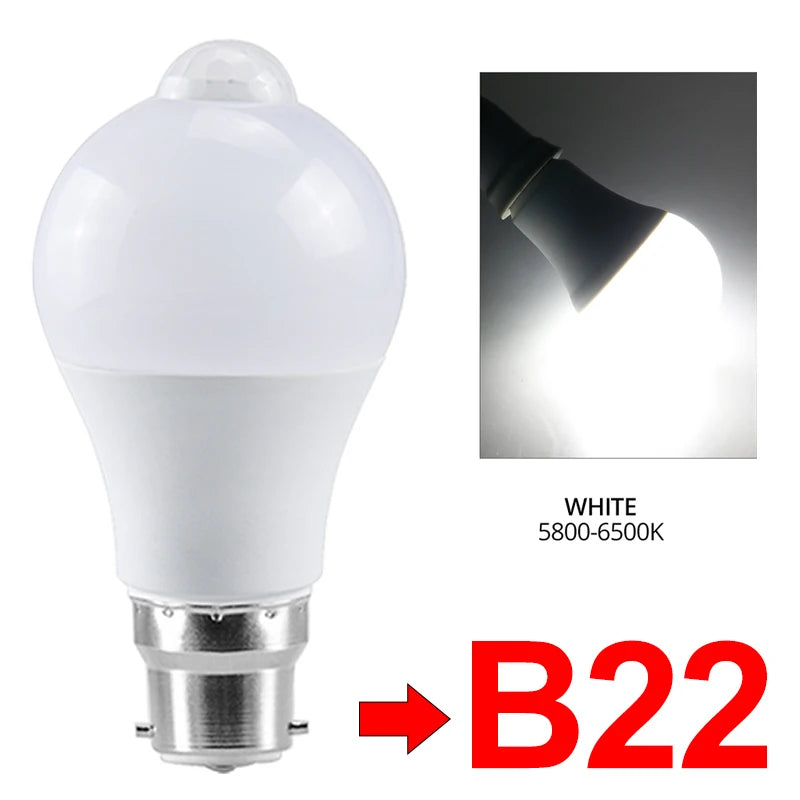 Smart Motion Sensor LED Light Bulb, Motion Activated Lamp 