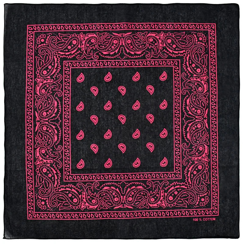 Unisex Black Hip Hop Bandana