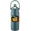 Garrafa térmica portátil de aço inoxidável 304, garrafa térmica de vácuo para esportes frios e quentes com canudo