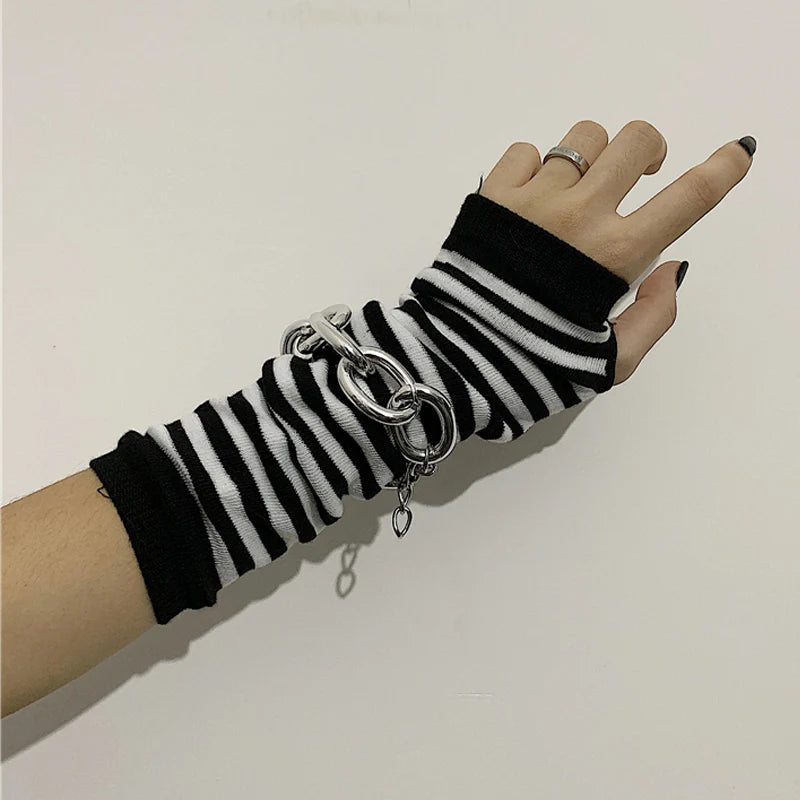 Punk Fingerless Gloves 