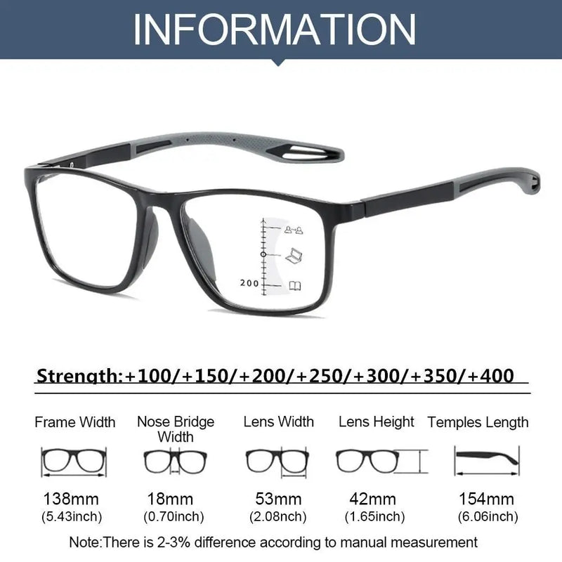 Multifocal reading glasses 