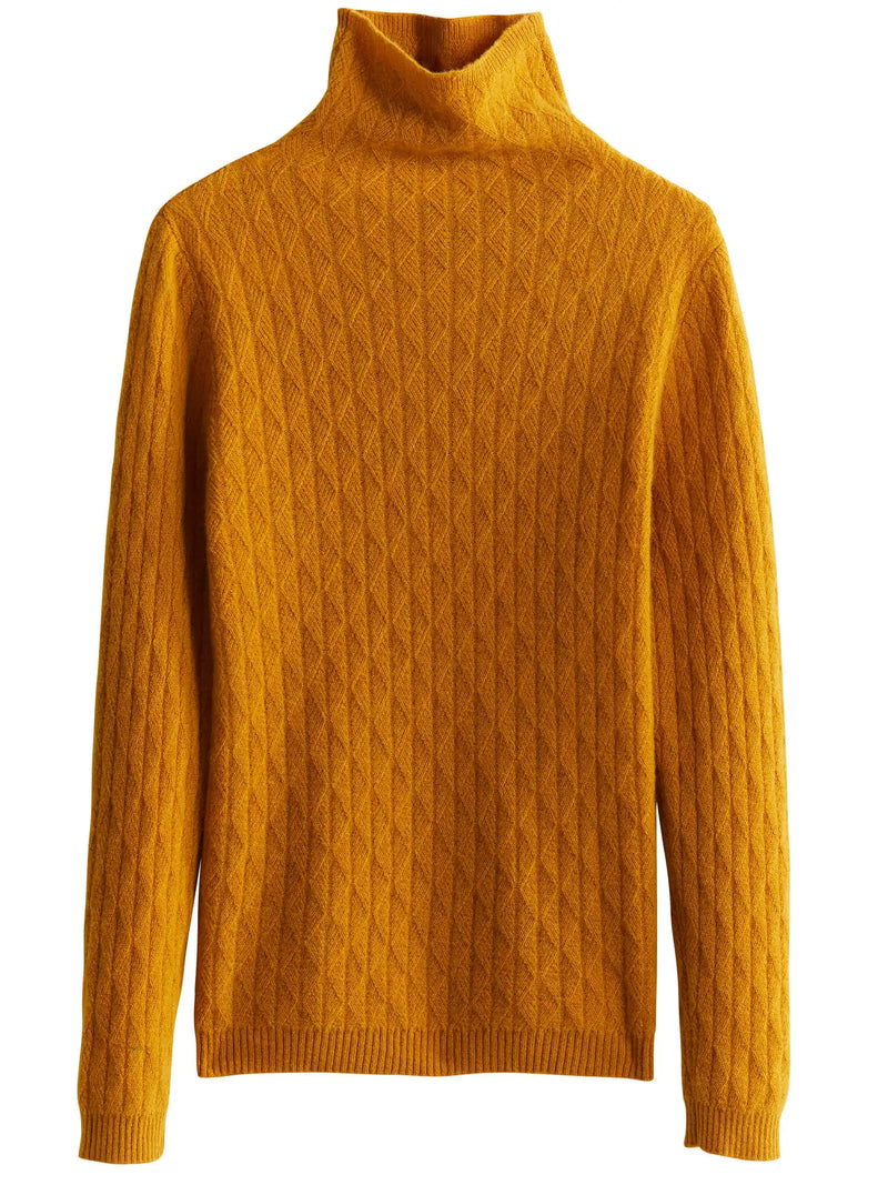 High neck wool sweater for winter 