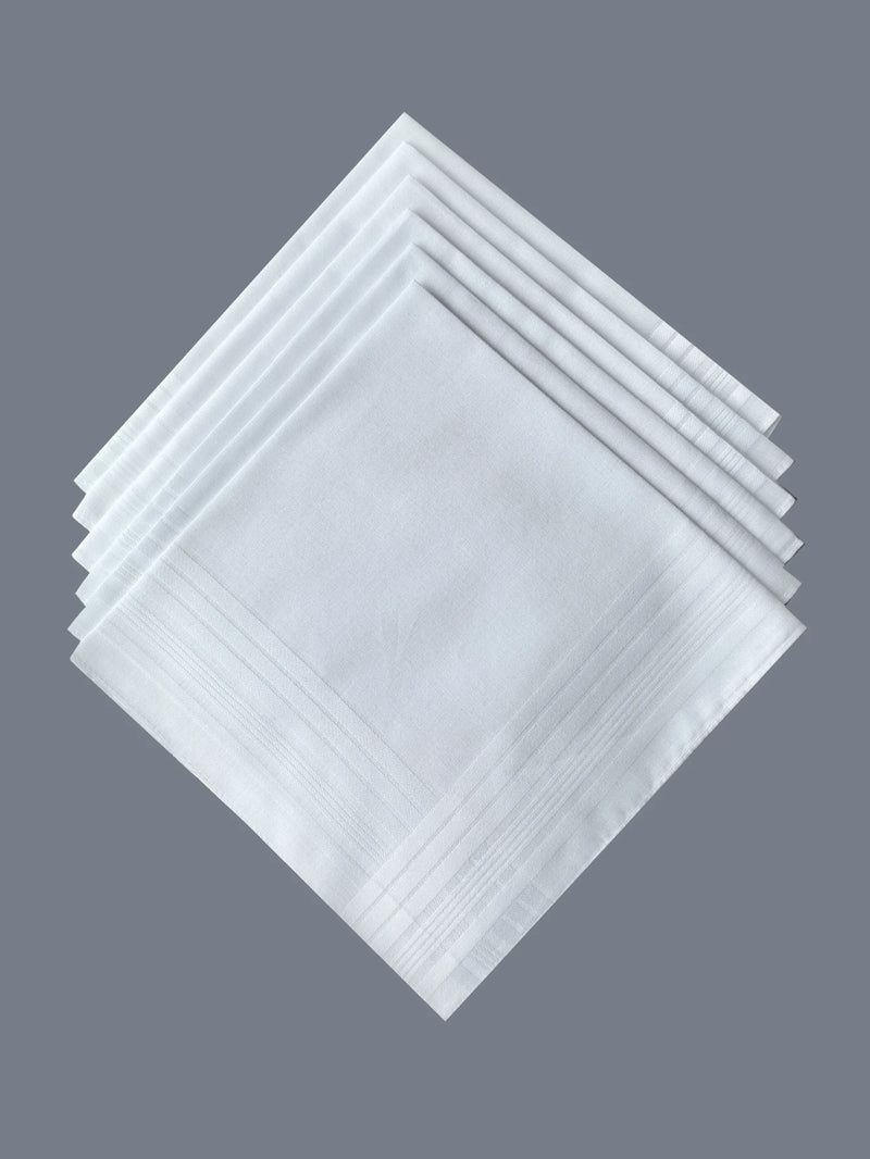 Pure white cotton handkerchief 