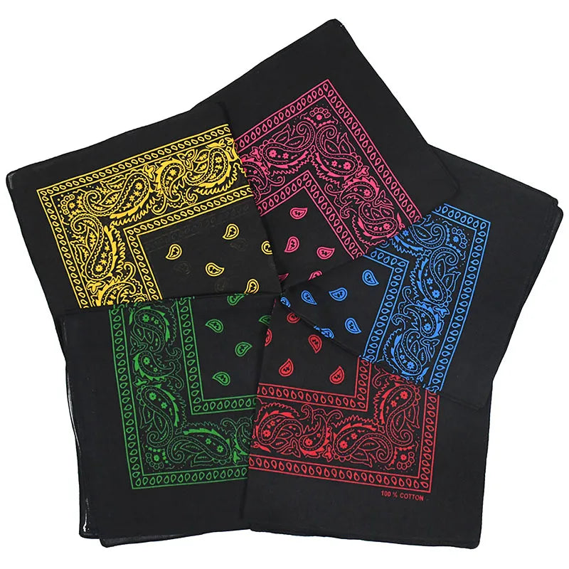 Bandana Hip Hop negra unisex