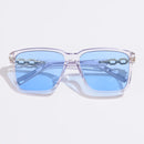 Óculos quadrados para mulheres, lente gradiente, Anti-UV400