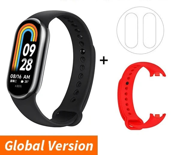 Xiaomi-Versão Global Mi Smart Band 8 Pulseira, Tela AMOLED