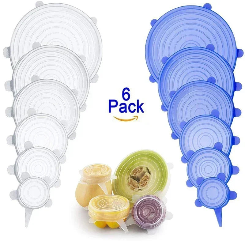 Silicone Adjustable Stretch Lid Food Grade Utensil Storage Cover 