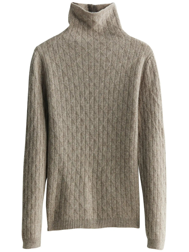 High neck wool sweater for winter 