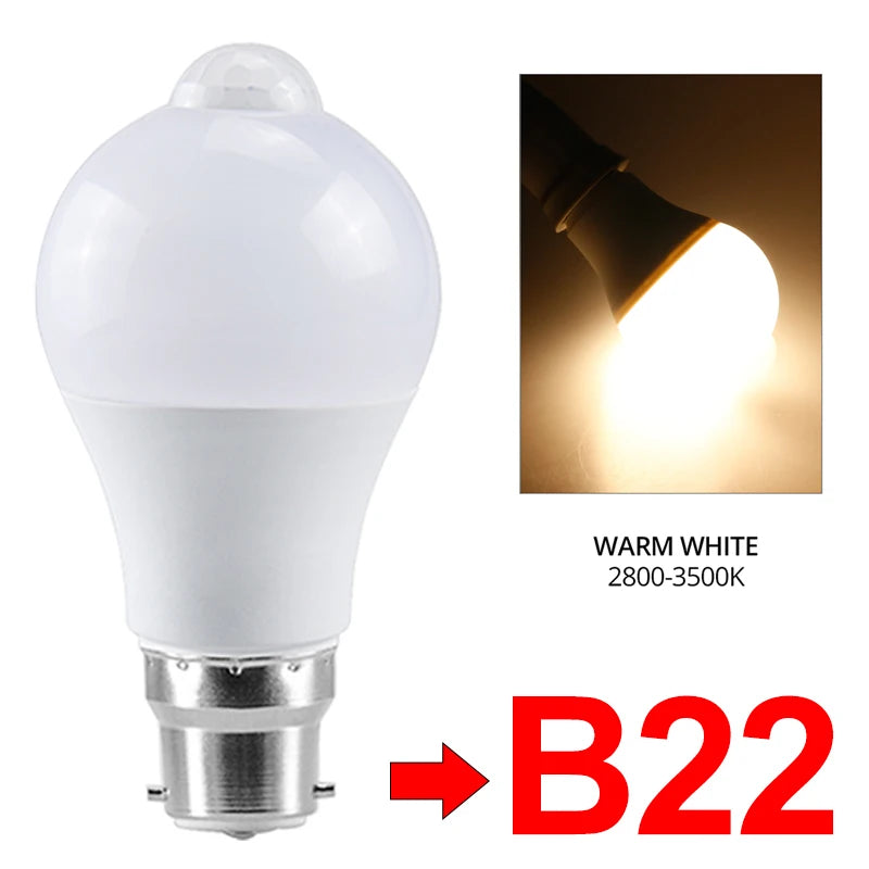 Smart Motion Sensor LED Light Bulb, Motion Activated Lamp 