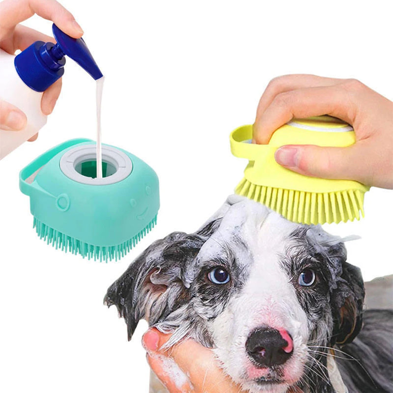 Luvas de masaje de baño para cachorro y gato.