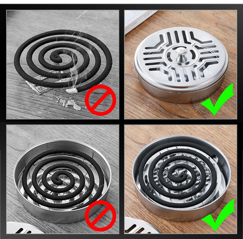 Mosquito Coil Holder with Lid