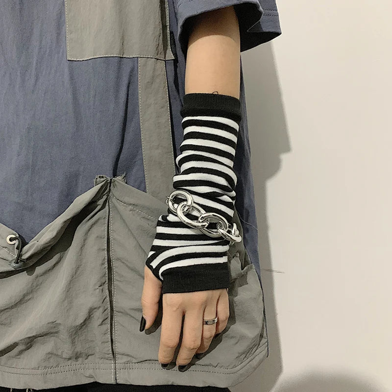 Punk Fingerless Gloves 