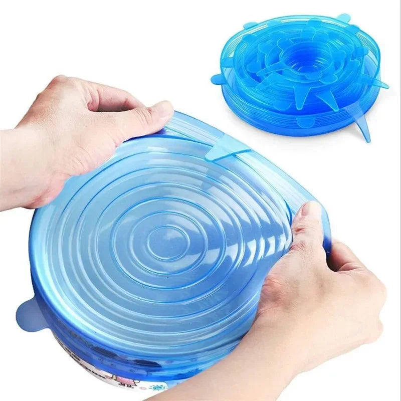 Silicone Adjustable Stretch Lid Food Grade Utensil Storage Cover 