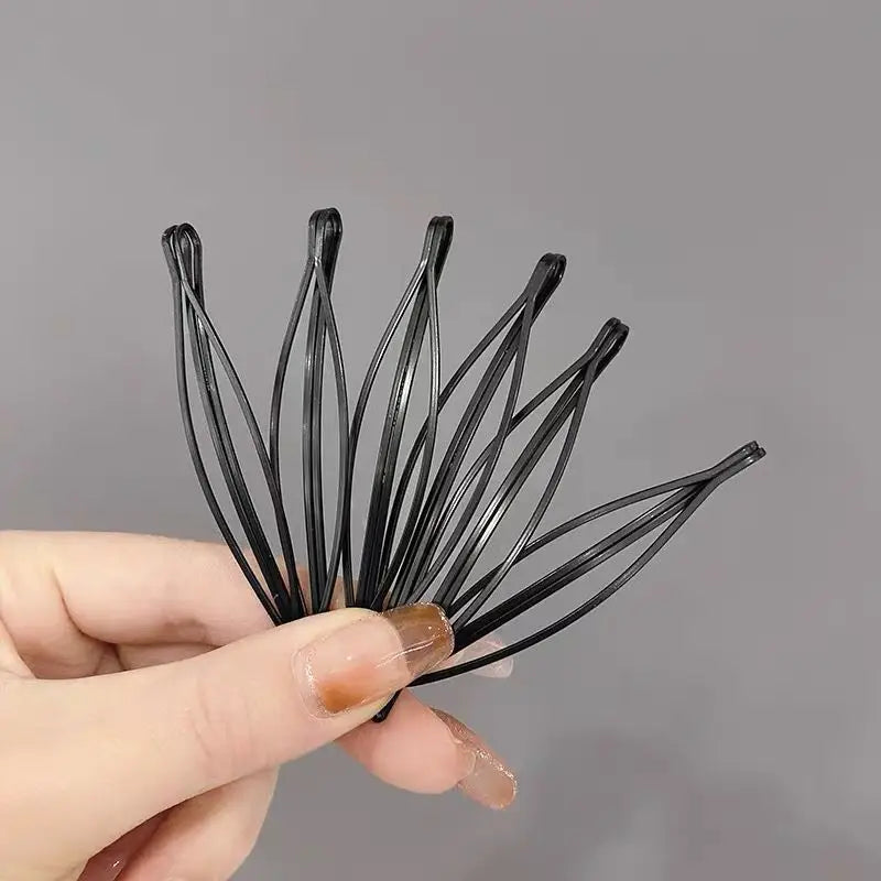 Clips de cabello preto para ondulado