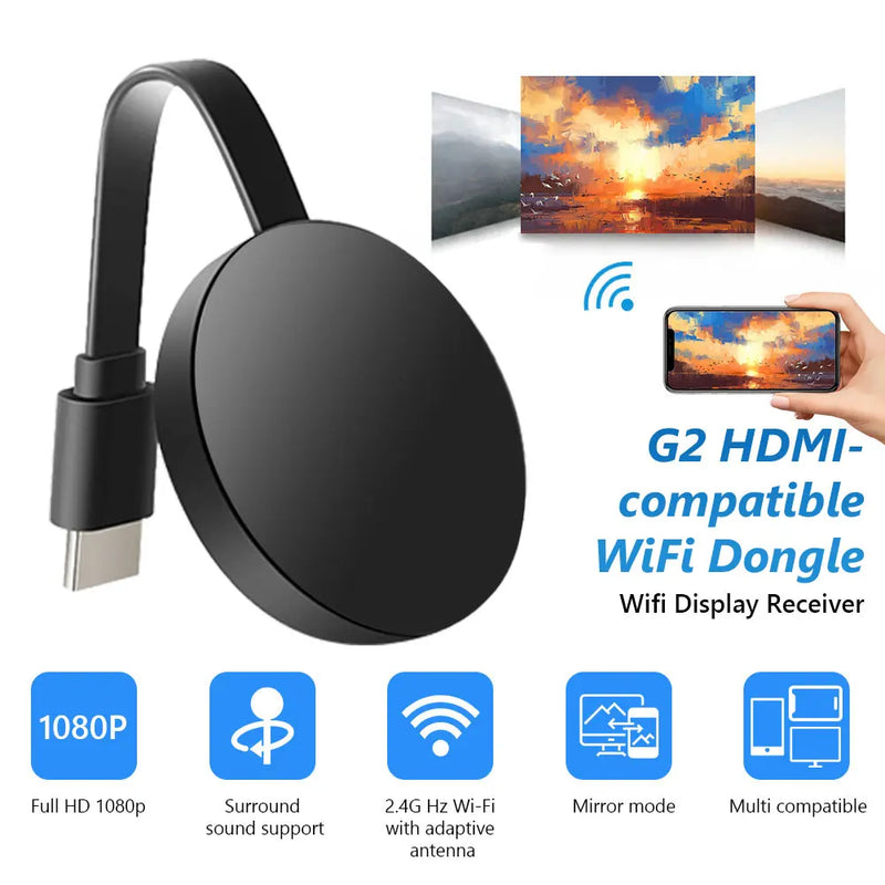 HDMI-compatível wifi  miracast dlna airplay g2 tv