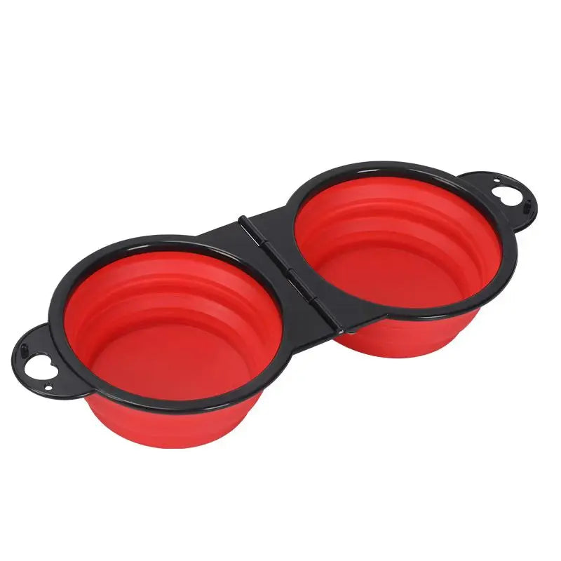 2 in 1 Foldable Double Pet Bowl