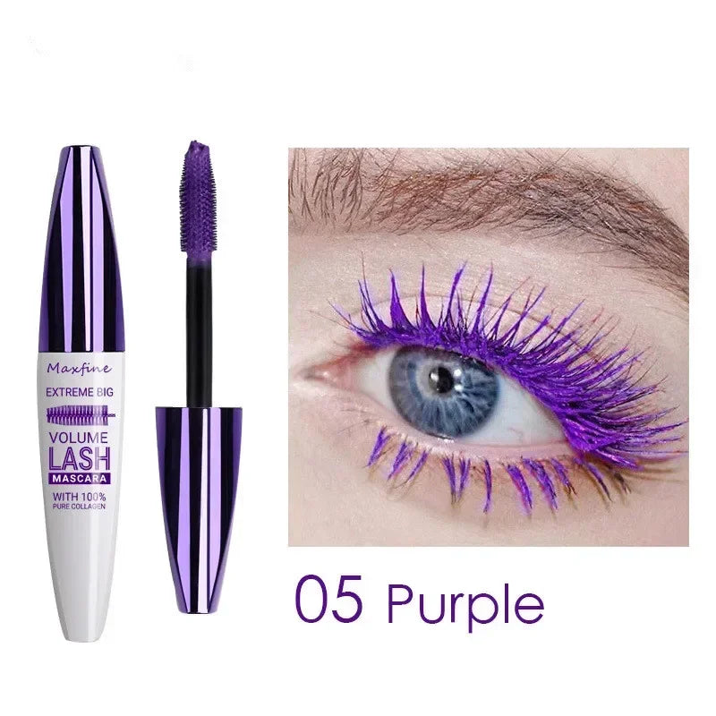 Blue waterproof mascara for eyelashes 