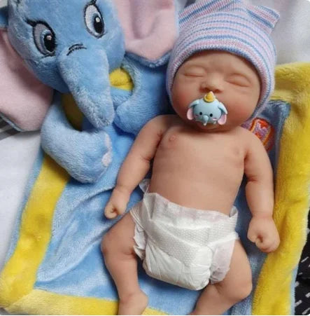 Full Body Silicone Micro Preemie Baby Doll Joseph Mini Reb Doll 