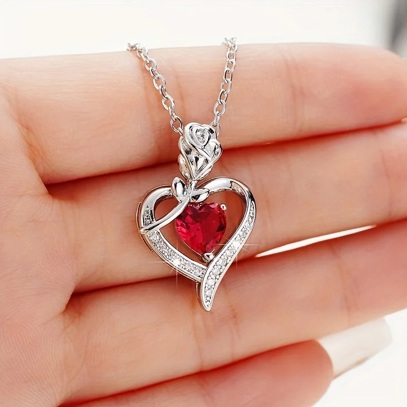 Red heart necklace 